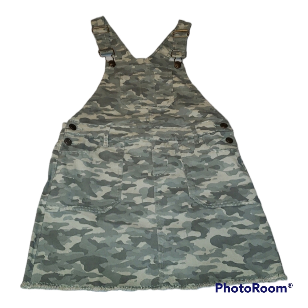 Camo Overall Jean Dress